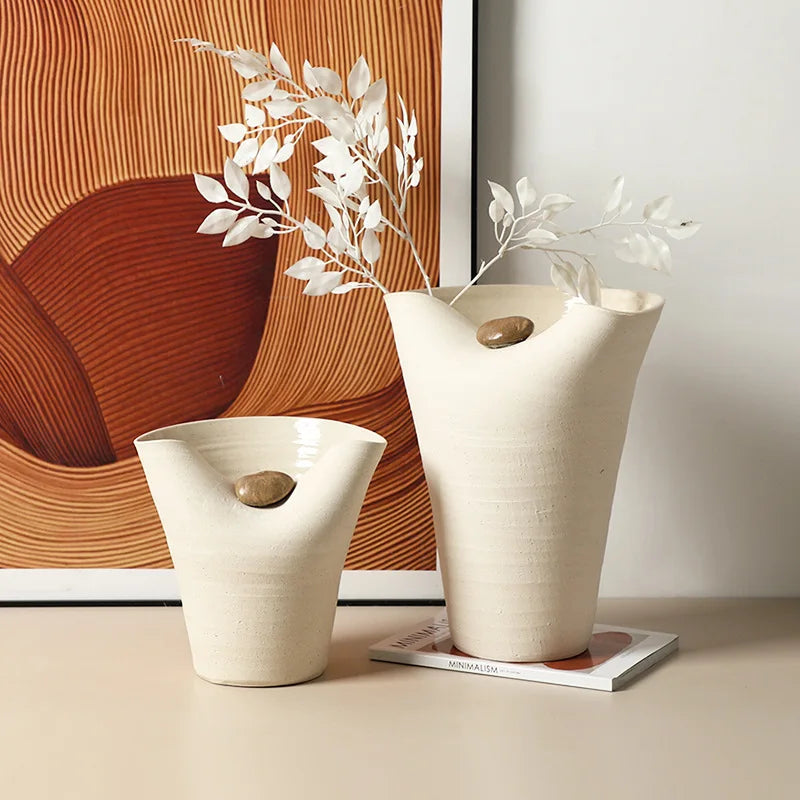 Nordic Ceramic Vase | Modern Living Room & Entryway Décor Decorative Ceramic Vase Babs