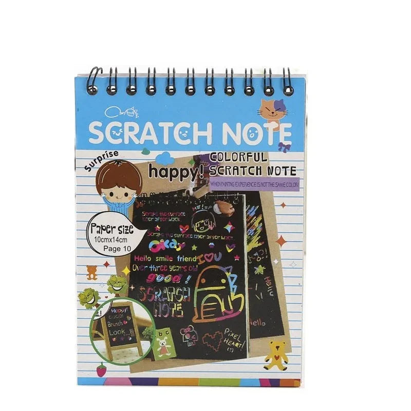 Kids Magic Scratch Art Book – Rainbow Colorful Scratch Paper Set Kids Scratch Art Set Babs