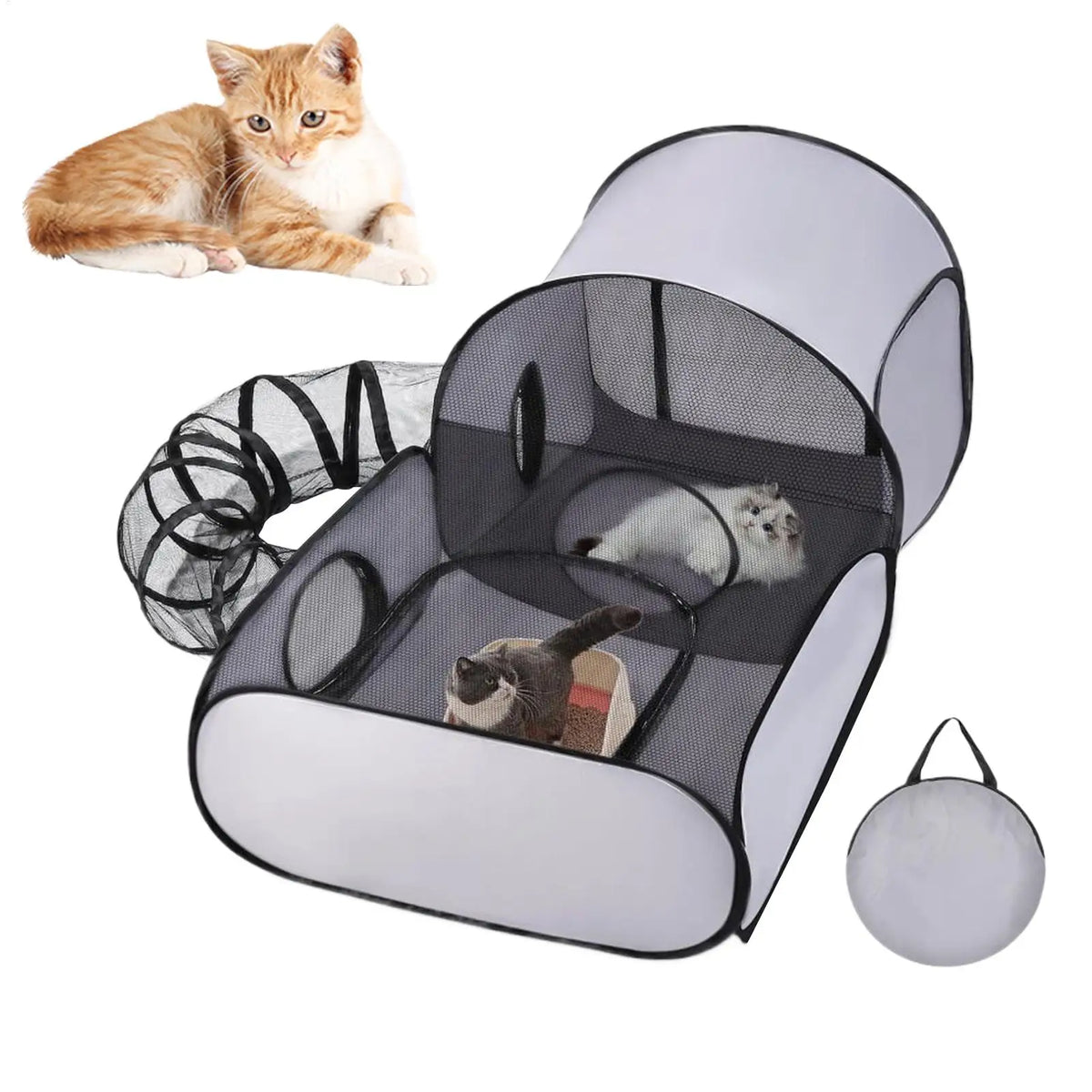 Foldable Cat Dog Playpen Tent – Breathable Outdoor Enclosure Pet Playpen Tent Babs