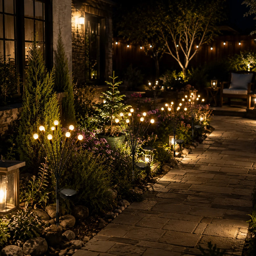 Solar Firefly Garden Lights – Waterproof LED Pathway Lawn Decor Solar Garden Lights Babs