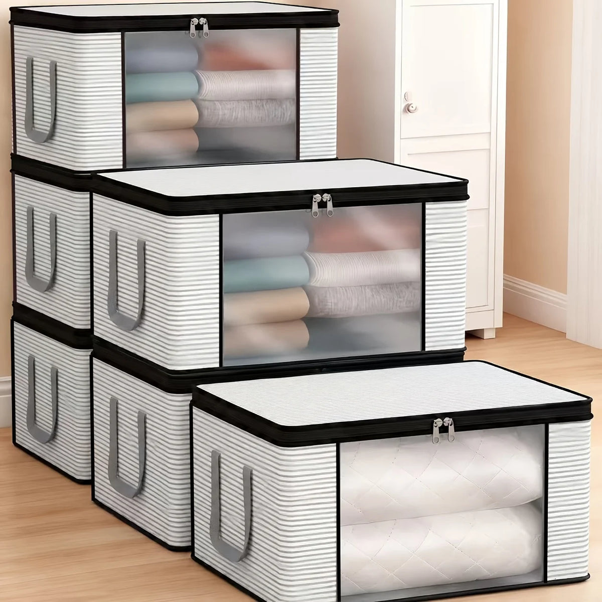 Extra Large Foldable Storage Bag – Clear Window & Zipper Lid Foldable Storage Bag Babs