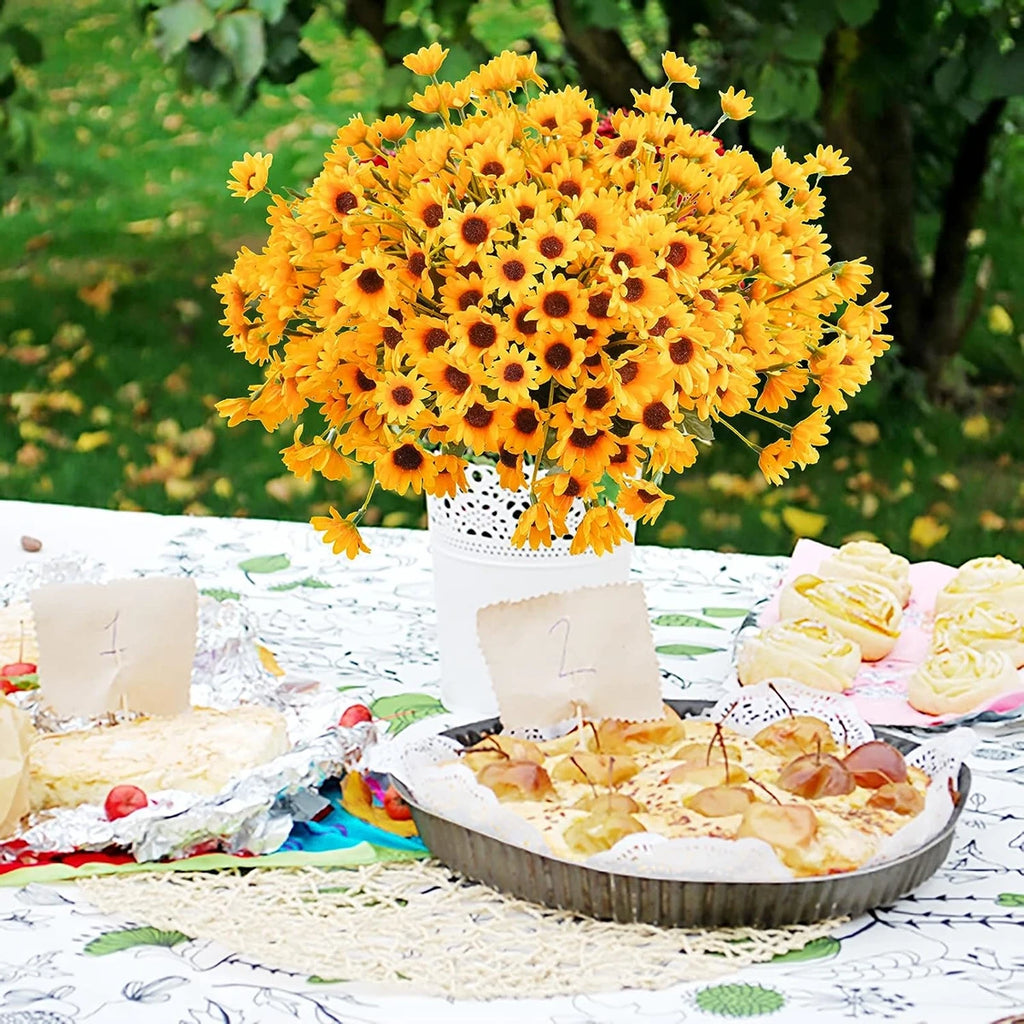 Silk Yellow Daisy Artificial Flowers – Wedding & Home Decor Artificial Flowers Babs