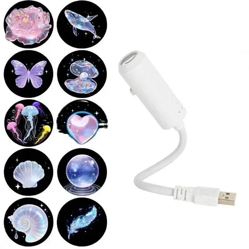 USB Star Projector Night Light – Galaxy, Ocean & Sky Modes Star Projector Lamp Babs USB Type-C F