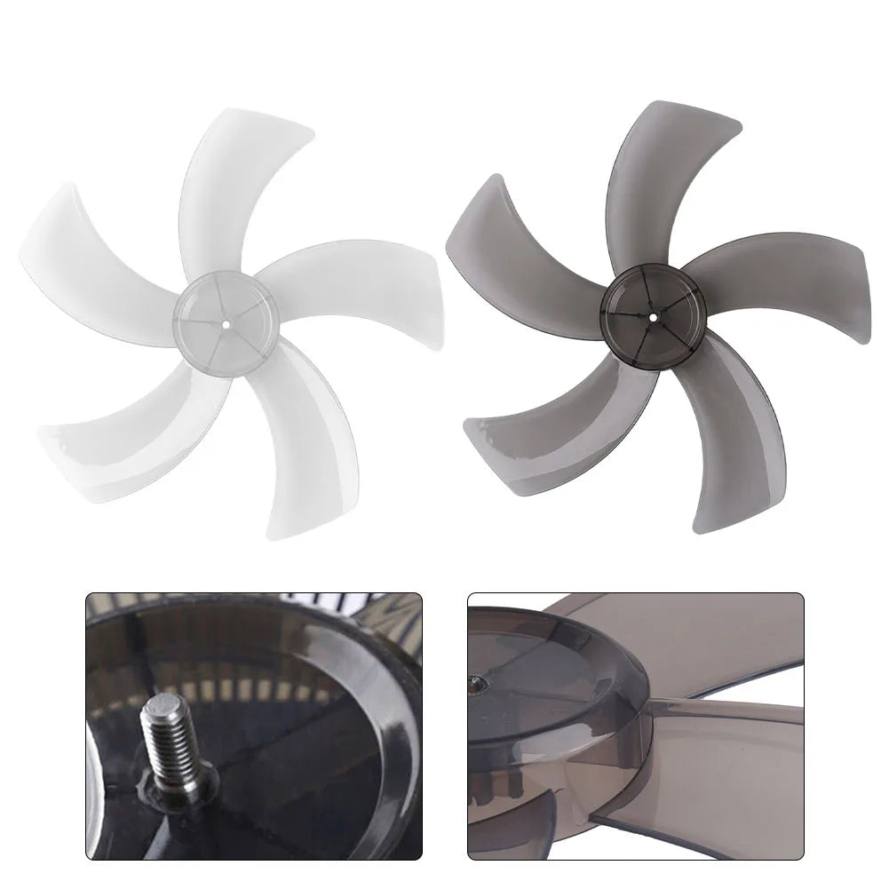 12-Inch 5-Leaf Replacement Fan Blade Set with Nut Cover Fan Blade Set Babs