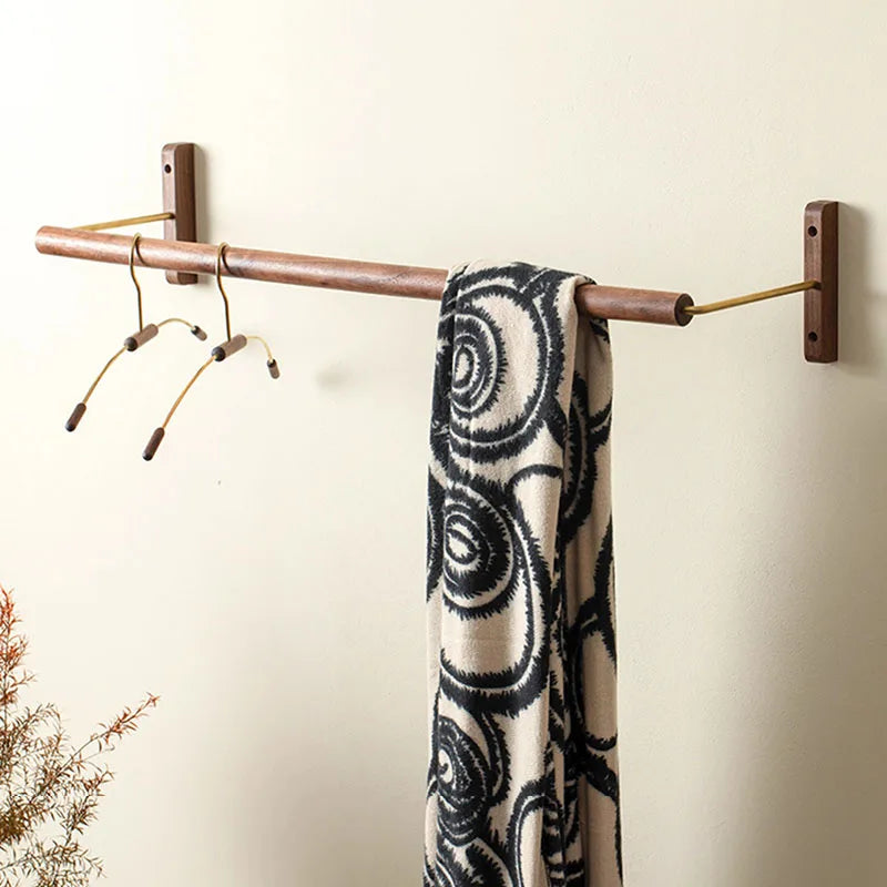 Solid Wood Wall Mounted Coat Rack – Walnut & Rosewood Hanger Wall Mounted Coat Rack Babs