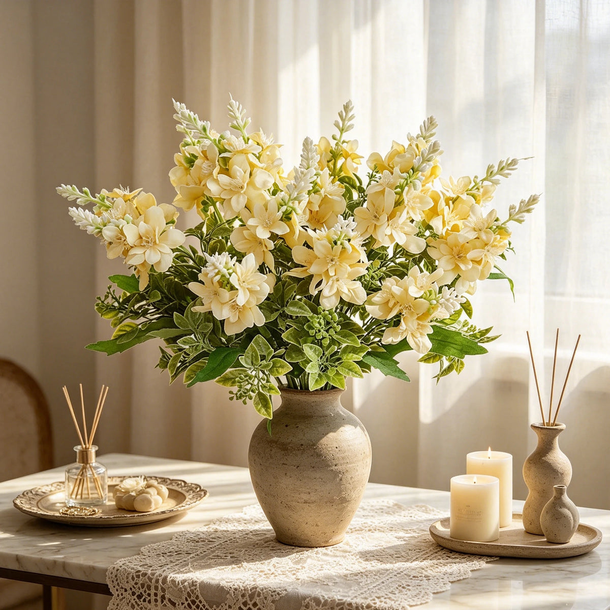 Silk Yucca Gloriosa Artificial Flowers for Wedding & Home Décor Artificial Silk Flowers Babs