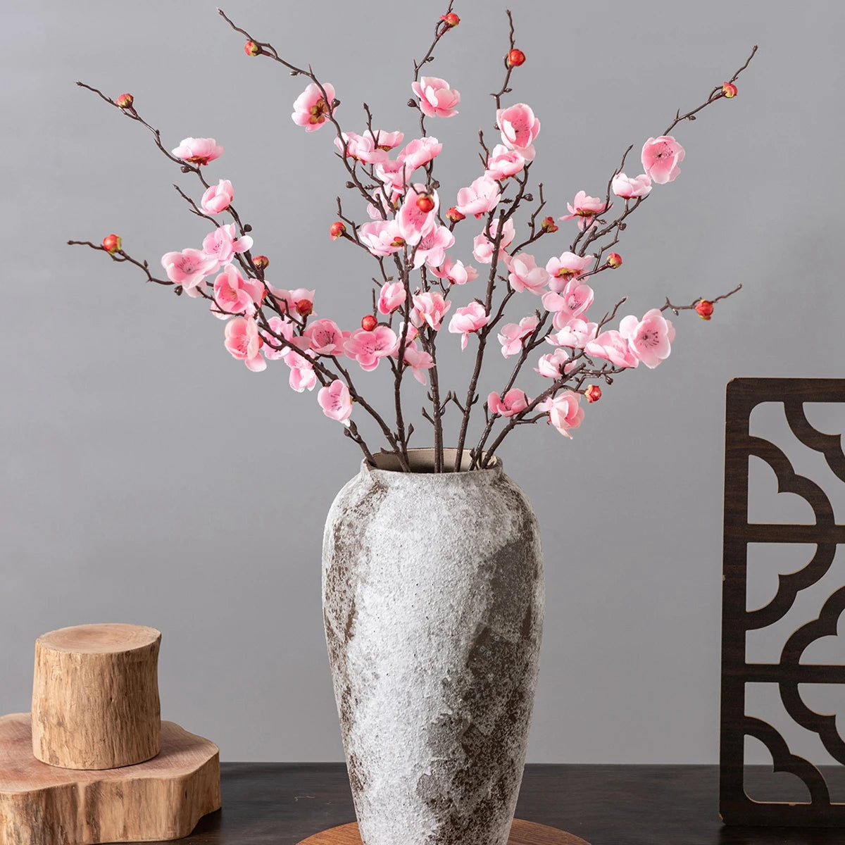 Artificial Silk Plum Blossom Peach Branch – Wedding & Home Décor Artificial Silk Flowers Babs
