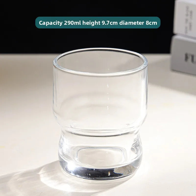 Hammered Glass Cup – Stylish Luxury Drinkware for Home Glass Tumbler Babs smooth surface 201-300ml