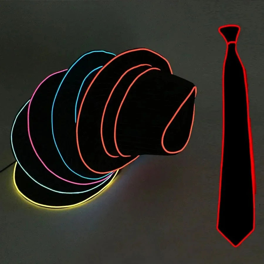 LED Flashing Jazz Cap Glow Hat – Unisex Party Costume Set LED Costume Hat Babs