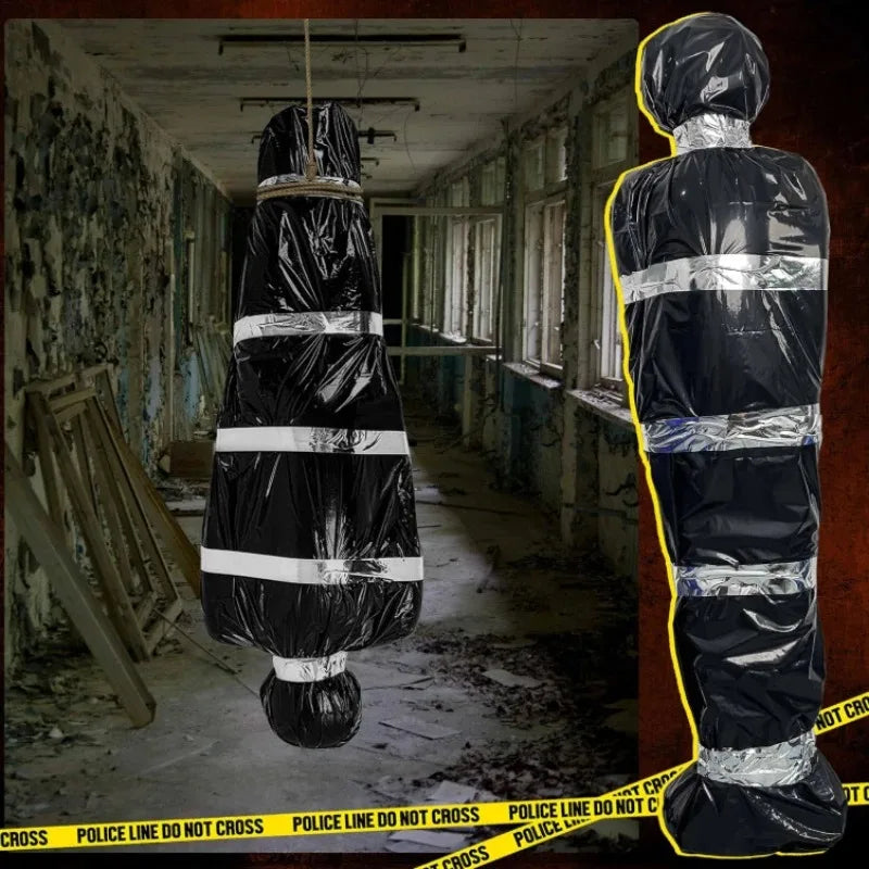 Halloween Body Bag Corpse Prop – Haunted House Graveyard Decor Halloween Prop Babs