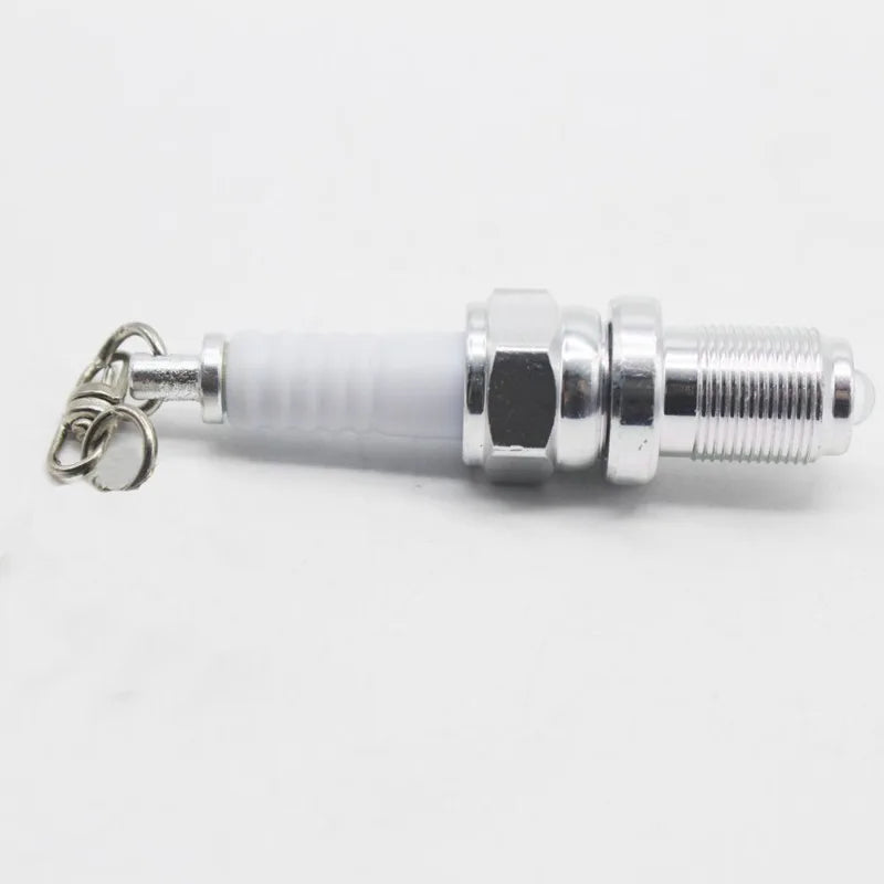 LED Spark Plug Keychain – Aluminum Car Key Ring with Mini Light LED Car Keychain Babs