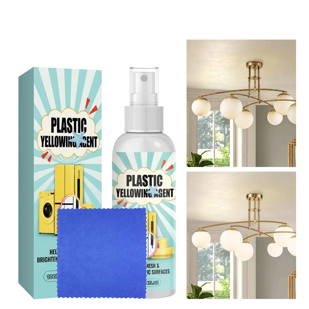 Anti-Yellowing Plastic Cleaner Spray – Appliance Restorer 100ml Surface Cleaning Spray Babs