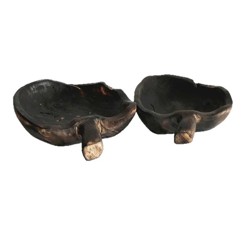 Solid Wood Decorative Fruit Bowl & Modern Organizer Tray Decorative Wood Bowl Babs