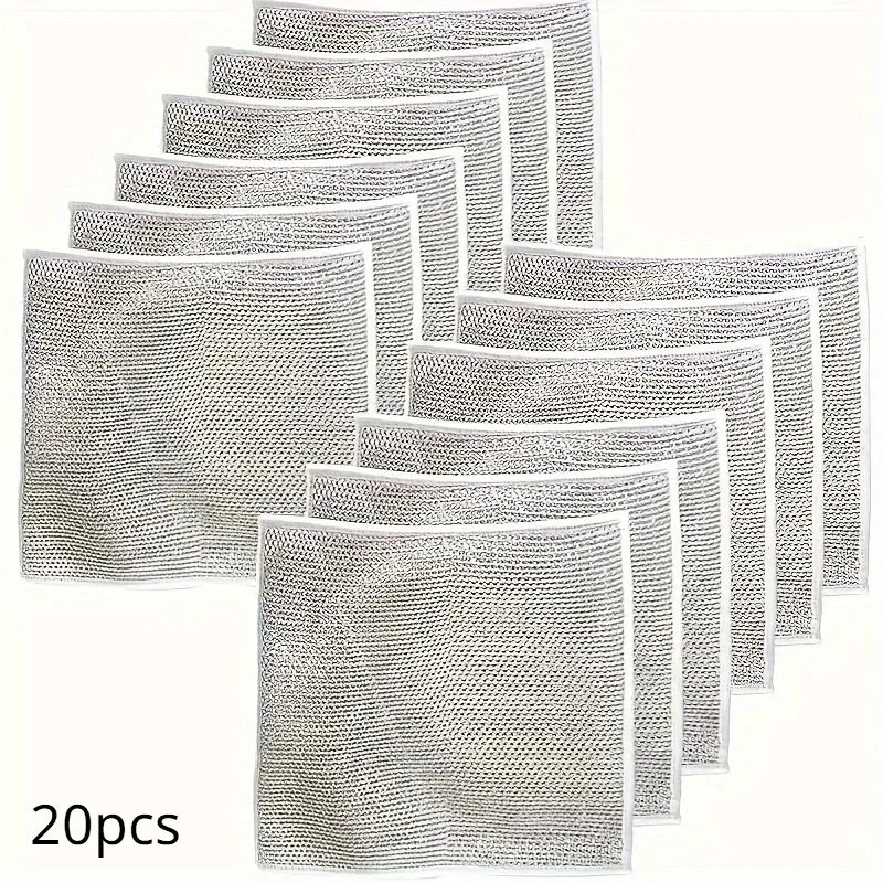 20pcs Stainless Steel Mesh Scrubber Pads – Kitchen Cleaning Kitchen Scrubber Pads Babs 20pcs
