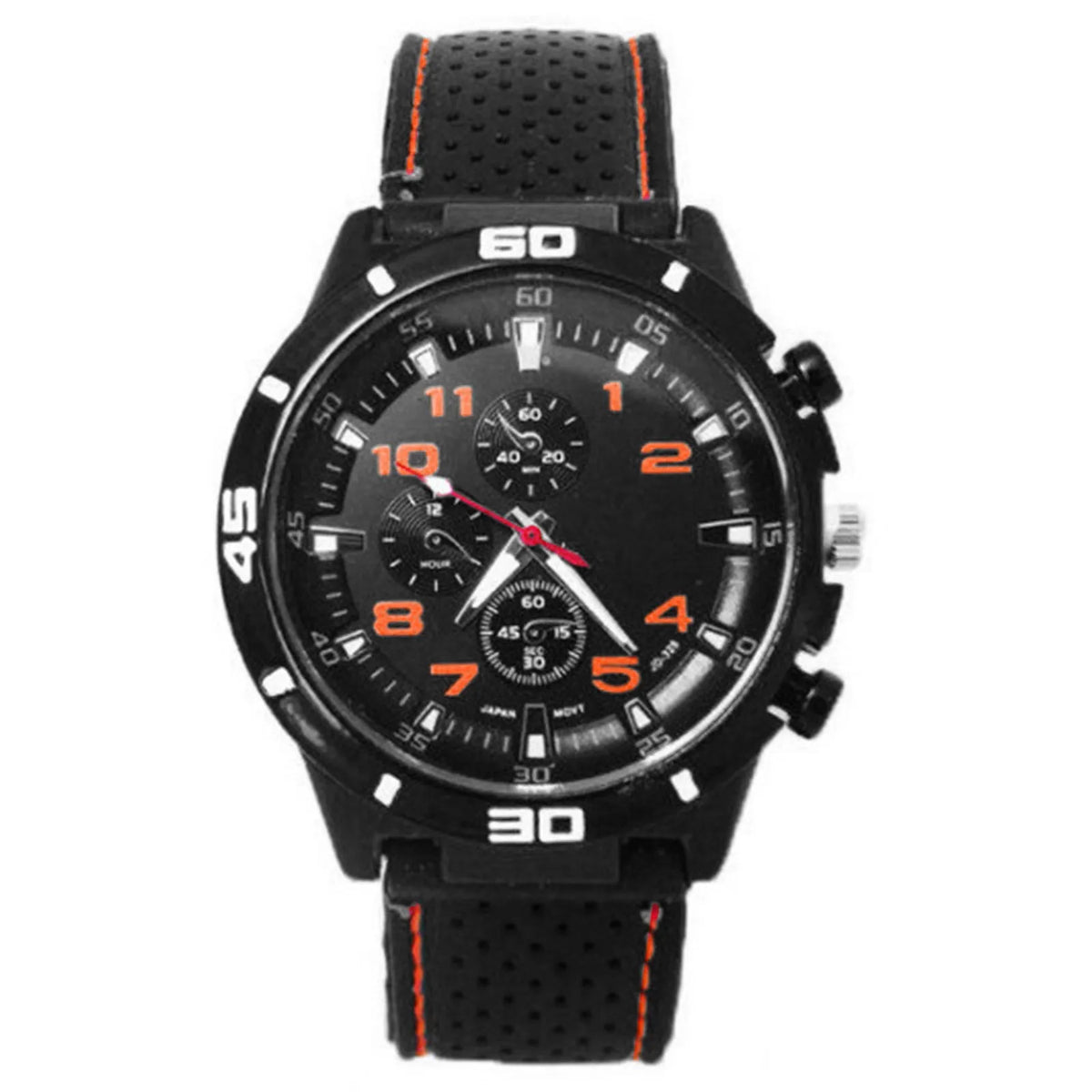 ISHOWTIENDA Men's Quartz Sport Watch – Chronograph Silicone Quartz Sport Watch Babs Orange