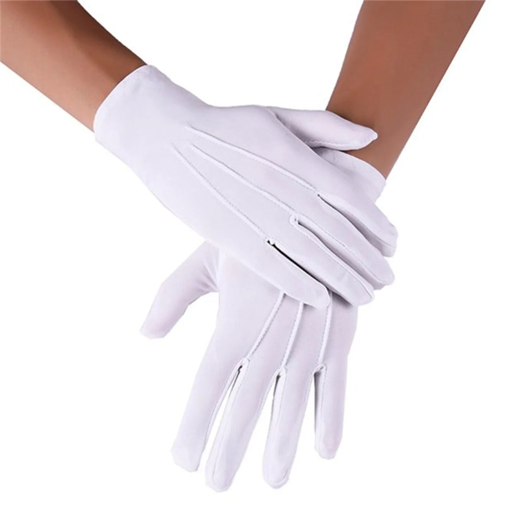 White Formal Gloves – Tuxedo, Costume & Jewelry Inspection Formal Costume Gloves Babs