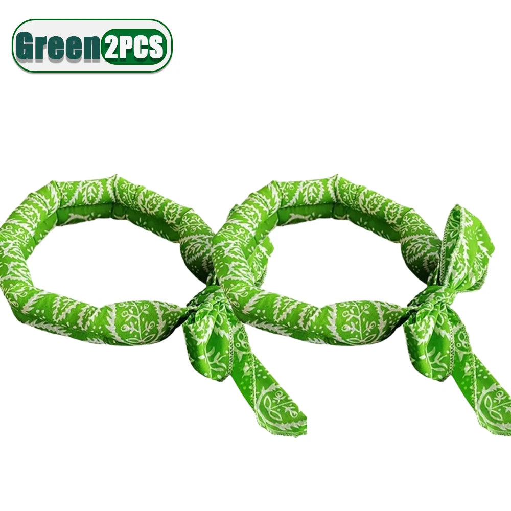 Pet Cooling Bandana for Dogs & Cats – Ice Bead Scarf 2-Pack