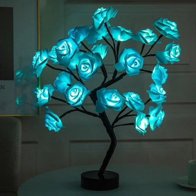 LED Rose Flower Tree USB Night Light – Warm White Table Lamp LED Decorative Lamp Babs