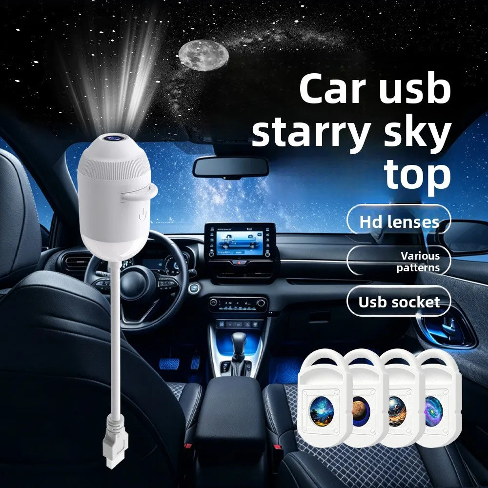USB Starry Sky Galaxy Projector Night Light – Car & Home Galaxy Projector Lamp Babs