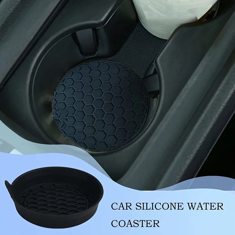 2pcs Silicone Car Cup Holder Coaster Anti-Slip Console Pad Car Cup Holder Pad Babs