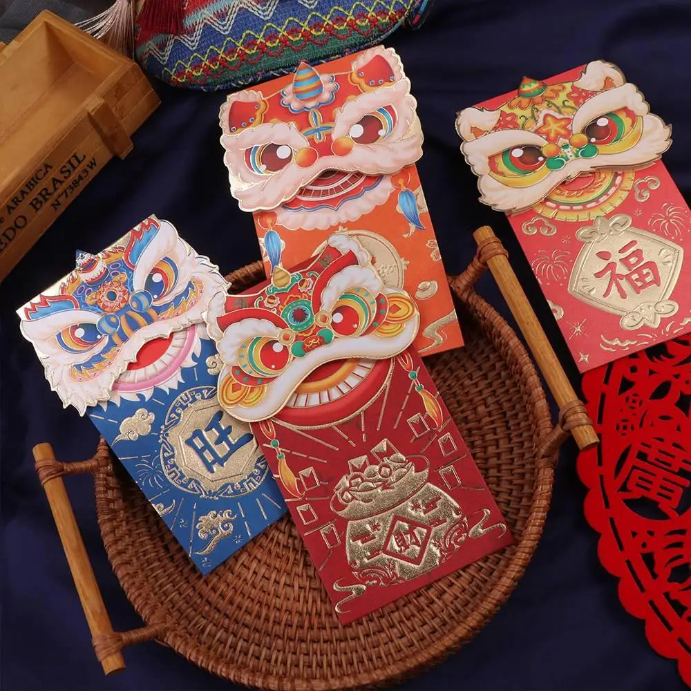 Lucky Dragon Red Envelopes 4pcs – New Year & Wedding Gift Red Gift Envelopes Babs
