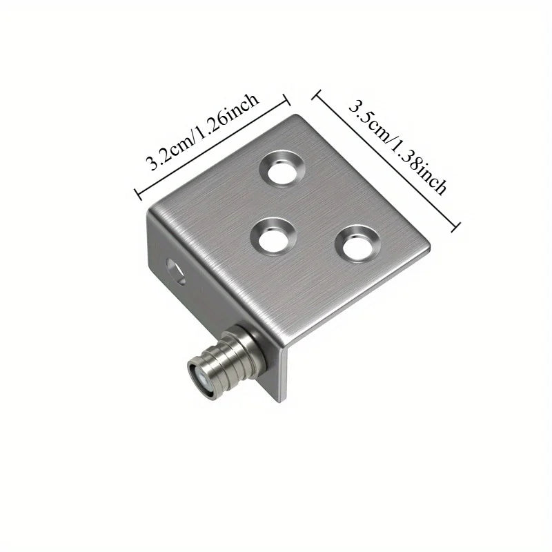 2pcs Stainless Steel Hidden Pivot Cabinet Door Hinge – Upper & Lower Cabinet Door Hinge Babs