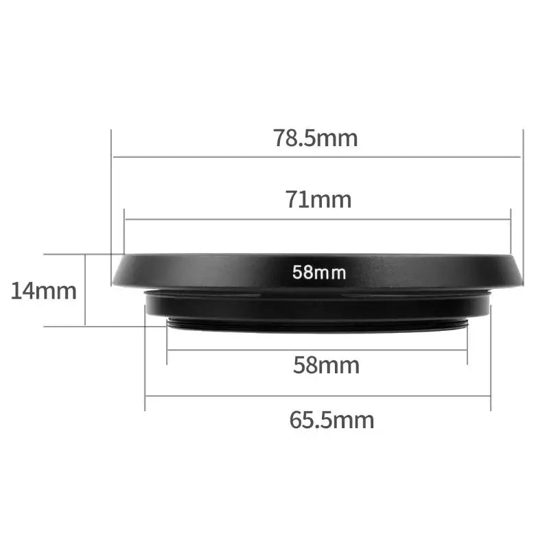 Metal Ultra-Thin Hollow Wide-Angle Lens Hood 37–67mm Universal Camera Lens Hood Babs