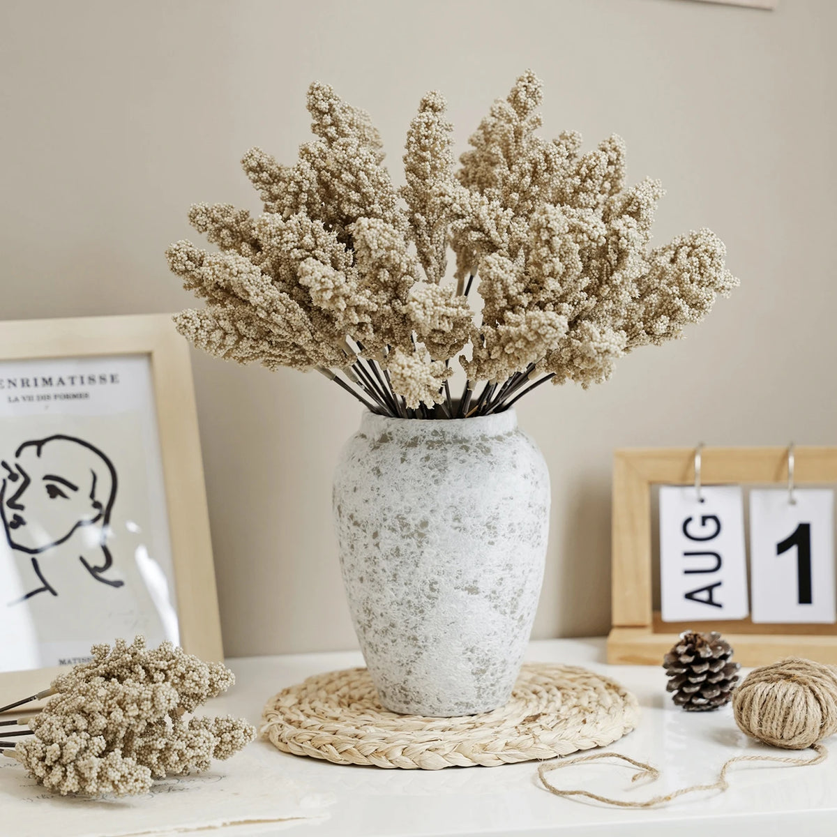Silk Chrysanthemum Flower Branch – Wedding & Home Décor Artificial Silk Flower Babs