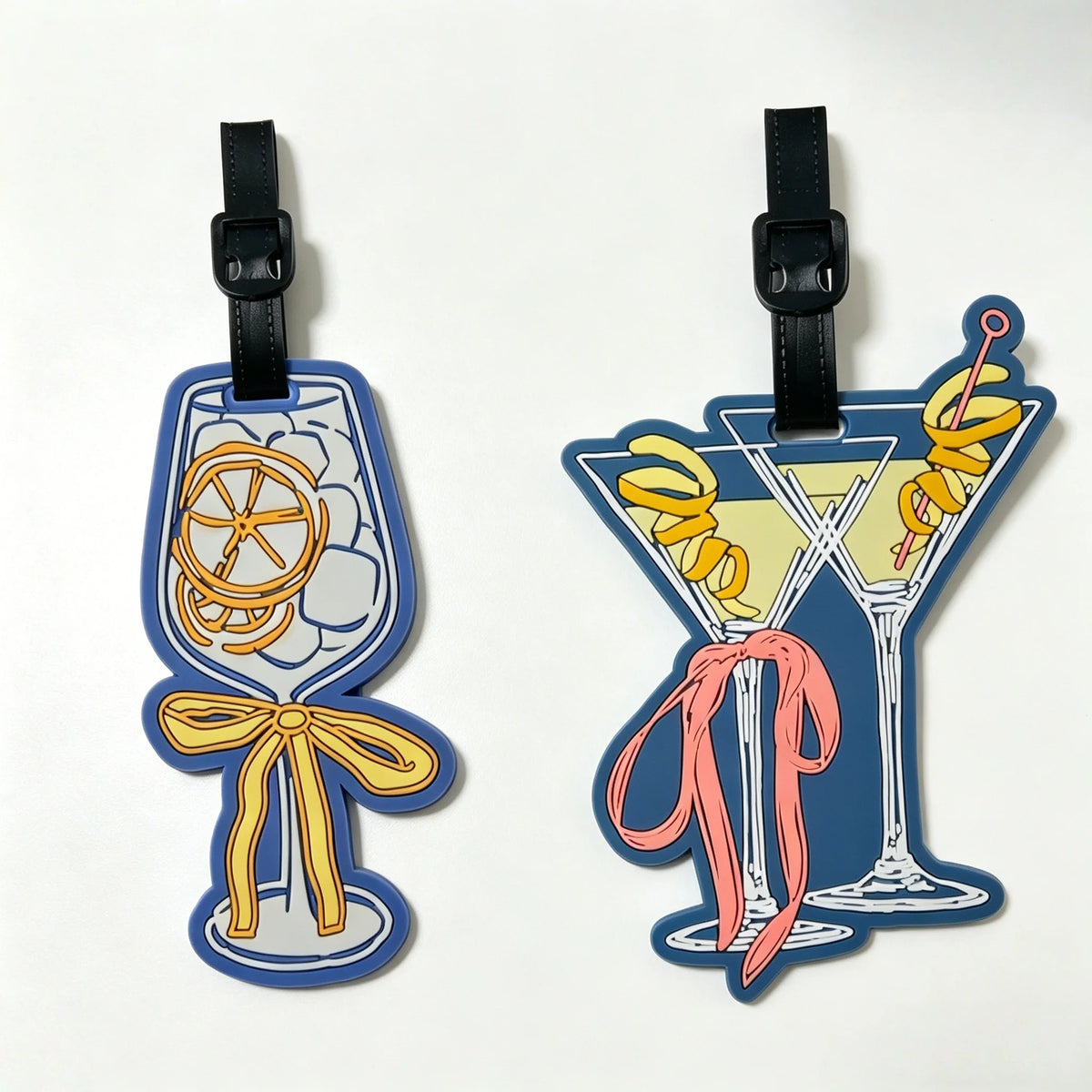 Cute Summer Beach Luggage Tags for Women & Men w/ Loop Luggage Tags Babs