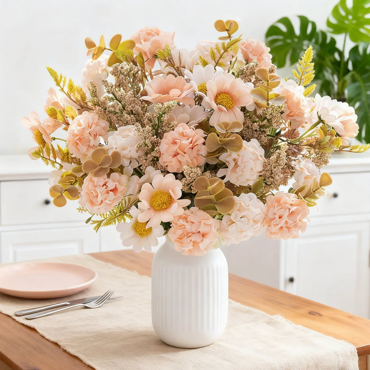 Silk Chrysanthemum Artificial Flower Bouquet for Wedding & Home Artificial Flower Bouquet Babs