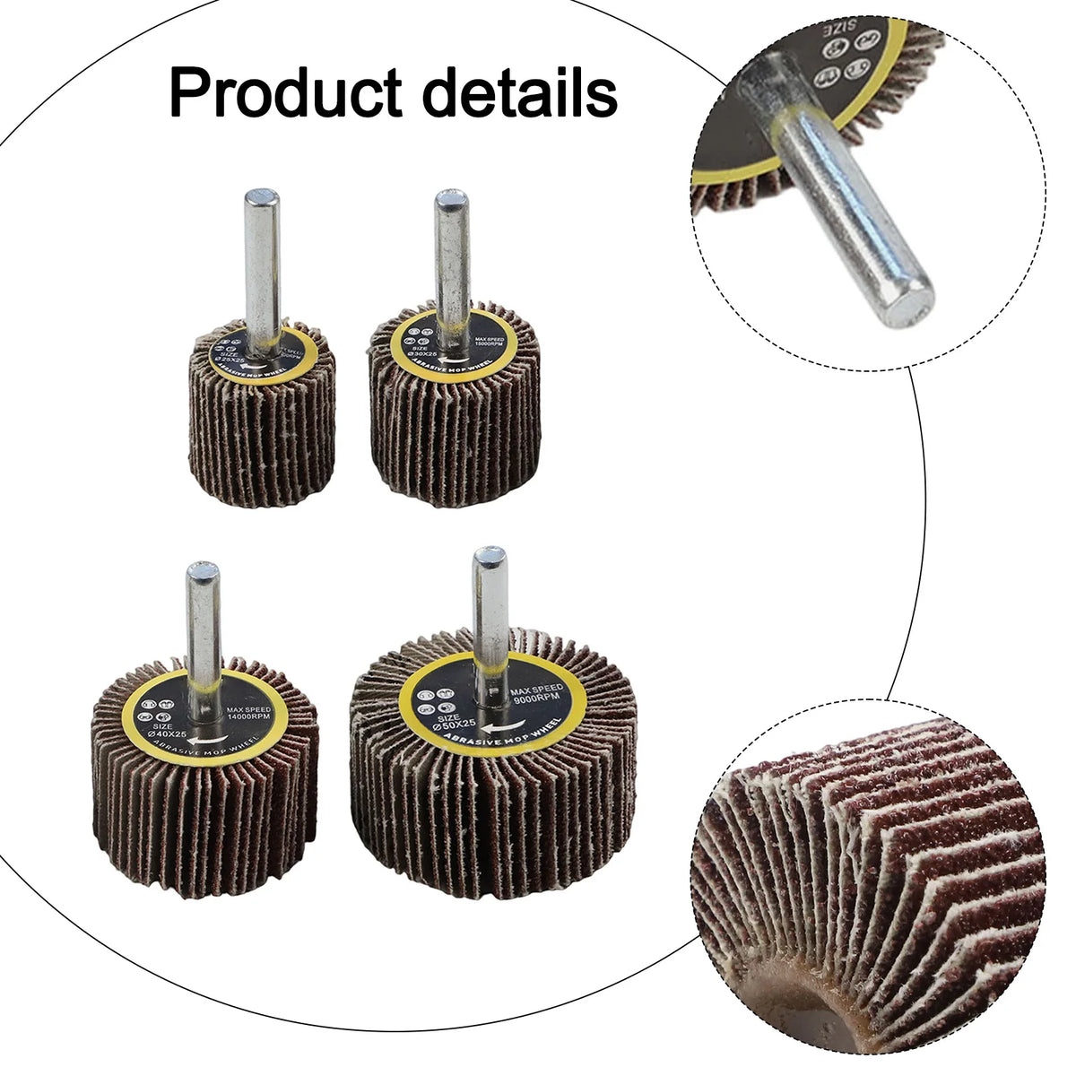 4PCS 80 Grit Sanding Flap Discs 25–50mm Grinding Wheels Set Sanding Flap Disc Set Babs