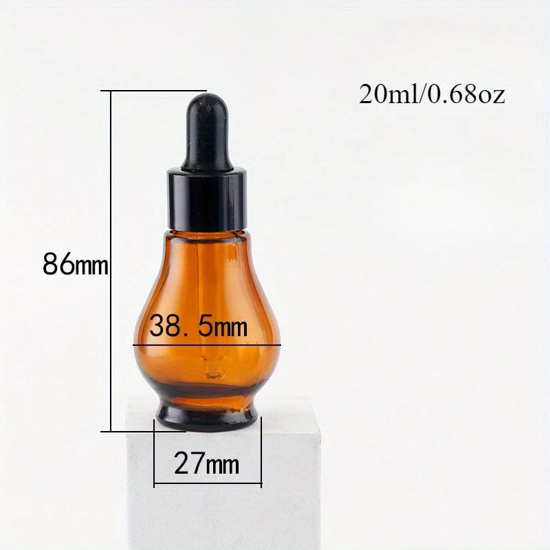 10 Amber Glass Dropper Bottles – UV-Proof Essential Oil Set Glass Dropper Bottles Babs 10PCS-0.68oz