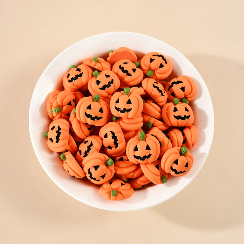 Halloween Resin Pumpkin Flatback Charms – 10/20 Pcs DIY Craft Craft Embellishments Babs