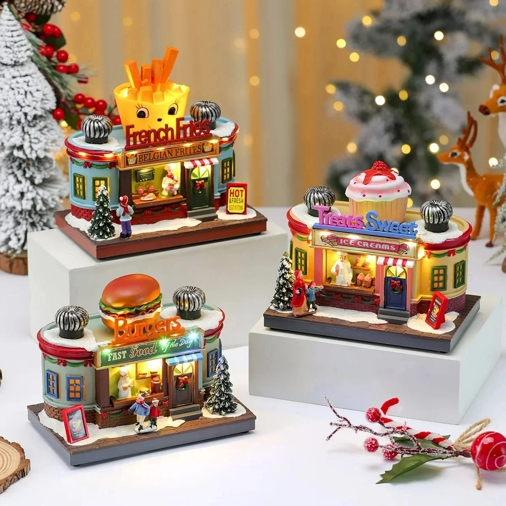 Christmas Rotating Music Box Santa Ornament with Lights & Sound Christmas Music Box Babs