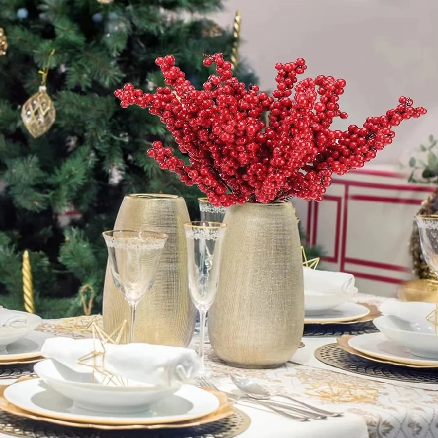 Artificial Holly Red Berry Branch – Christmas & Home Décor Artificial Holly Decor Babs