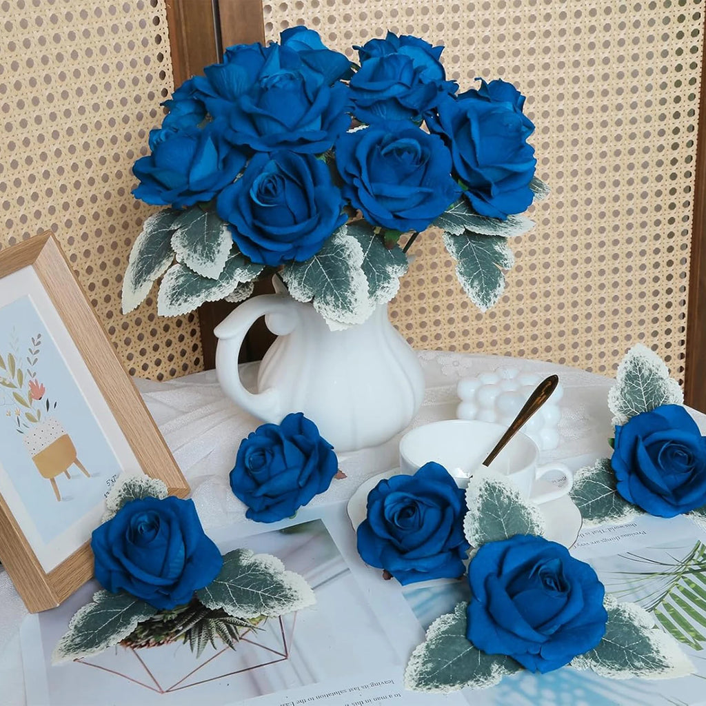 Artificial Silk Rose Flower Heads 5/10 Pcs – DIY Decor Artificial Flower Heads Babs
