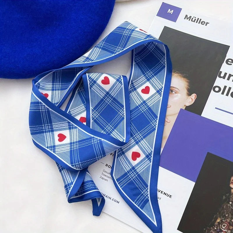 Blue Long Scarf Ribbon – Multi-Use Hair & Bag Accessory Hair & Bag Ribbon Babs