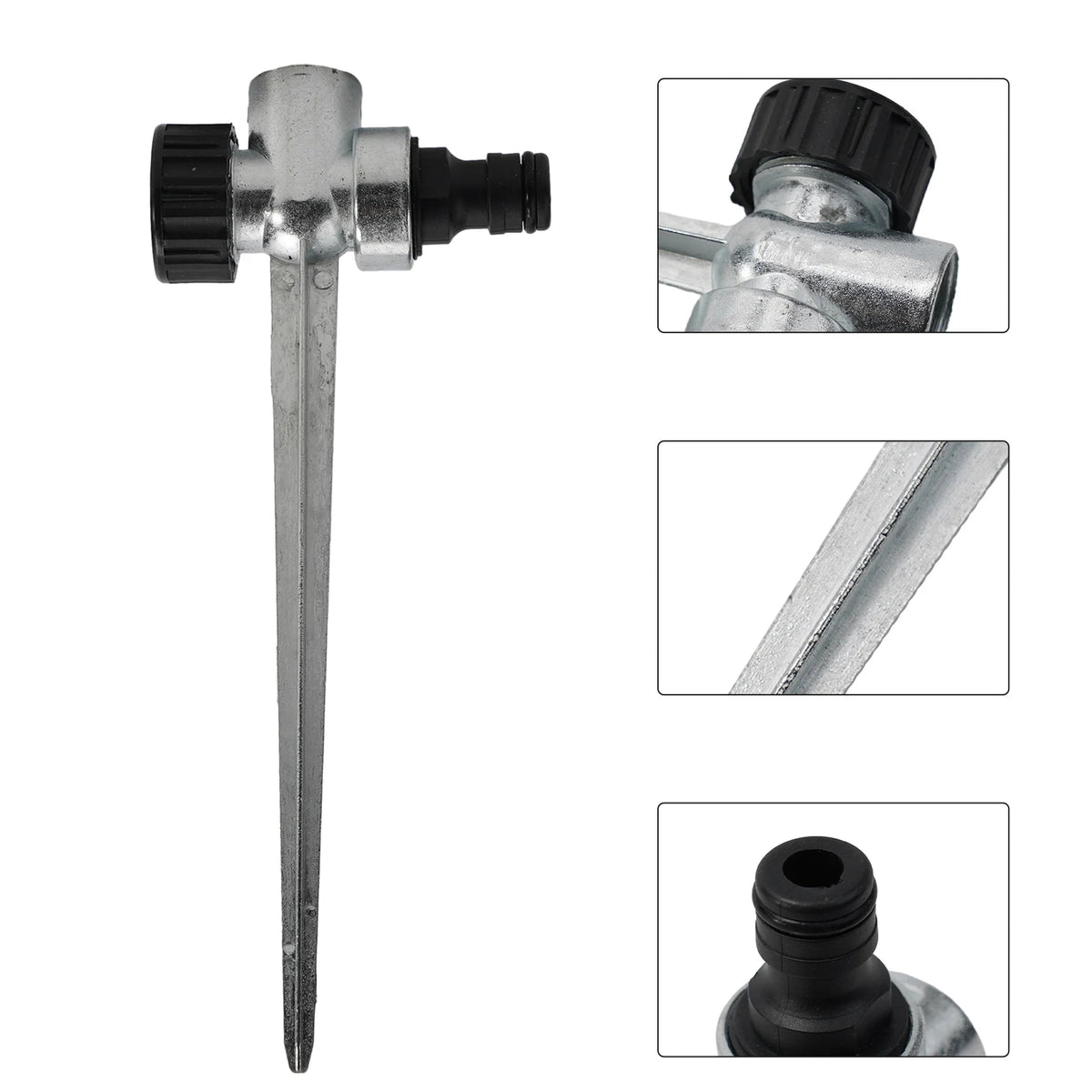 1/2" Zinc Alloy Lawn Sprinkler Spike Base | Garden Hose Mount Sprinkler Spike Base Babs