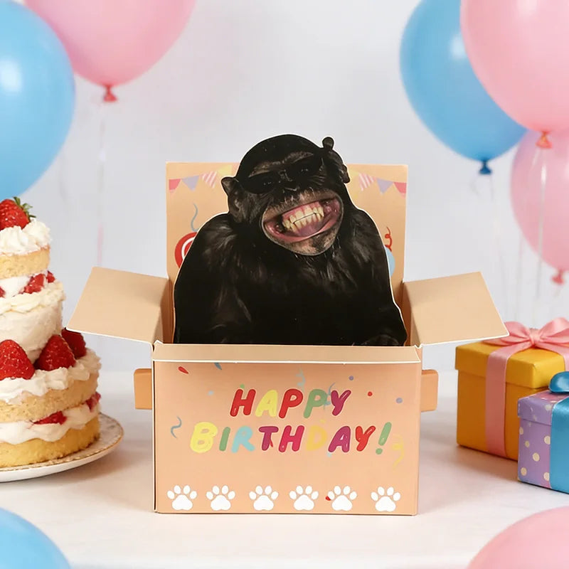 3D Pop-Up Happy Birthday Card – Handmade Paper Greeting Card Pop-Up Greeting Card Babs