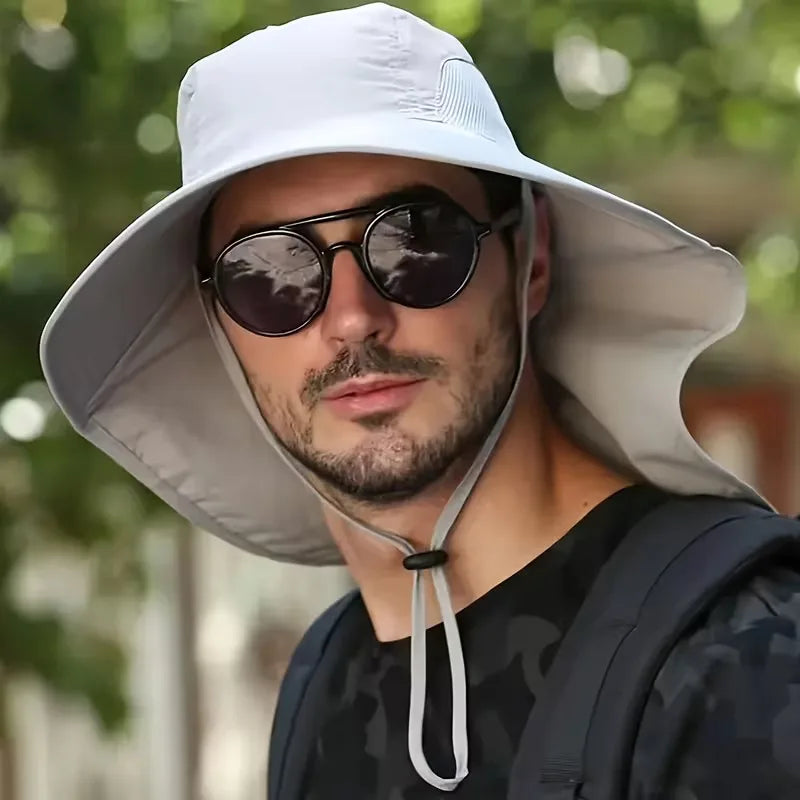 Waterproof Bucket Hat Wide Brim Sun Protection & Neck Cover Outdoor Bucket Hat Babs