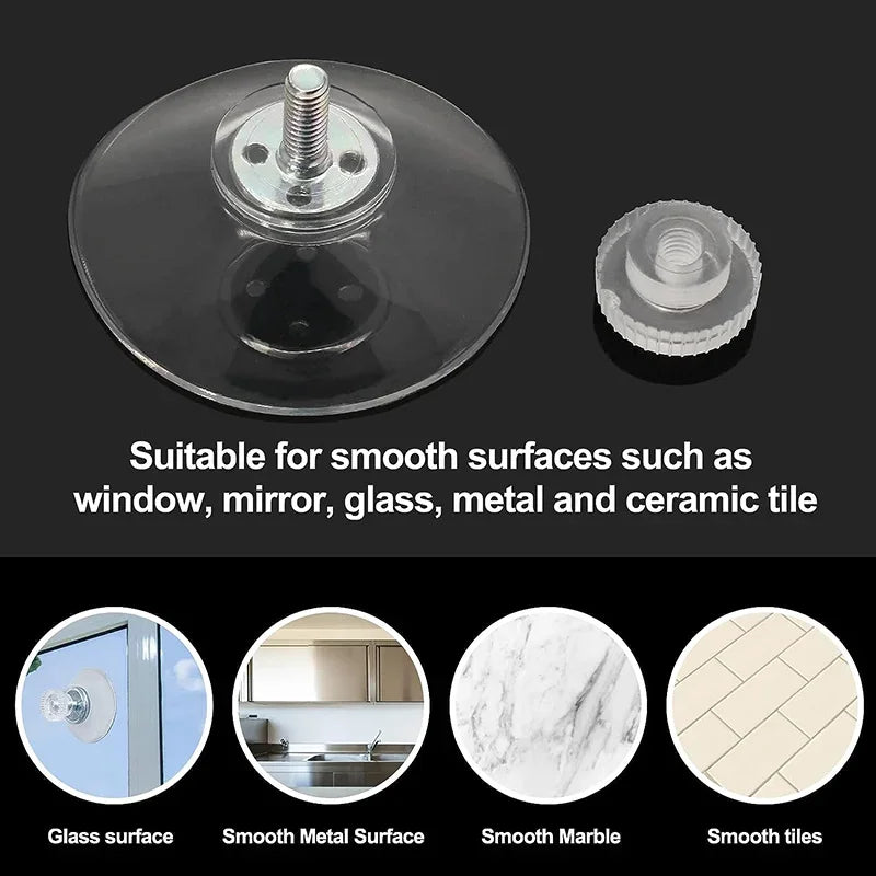 Clear PVC Suction Cup Pads – 6pcs Strong Adhesive Holders Suction Cup Pads Babs