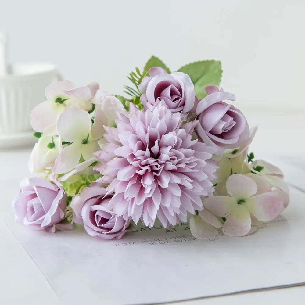 Artificial Silk Rose Bouquet – Wedding & Home Décor Flowers Artificial Silk Flowers Babs Color 4 1 pc