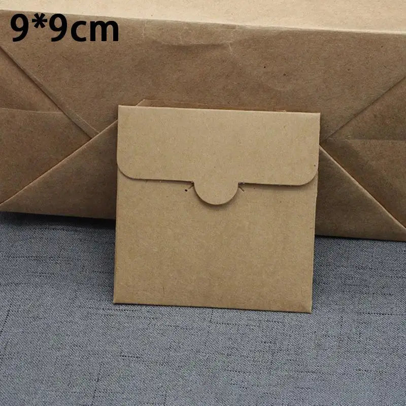 Thickened Square Kraft Paper Bags – Eco Envelopes 10pk Kraft Paper Bags Babs 9x9cm Kraft