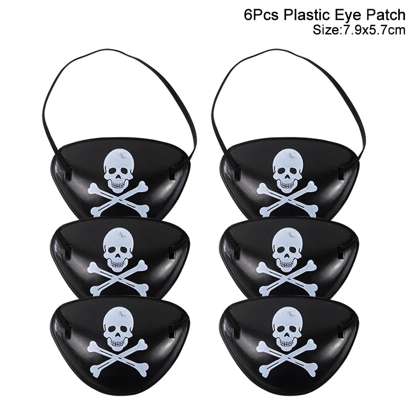 Pirate Party Kit – Eye Patch, Coins, Balloons & Skull Hat Party Favor Kit Babs 6pcs eye patches