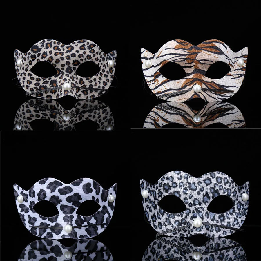 Tiger Leopard Animal Eye Mask – Halloween Cosplay Costume Costume Eye Mask Babs