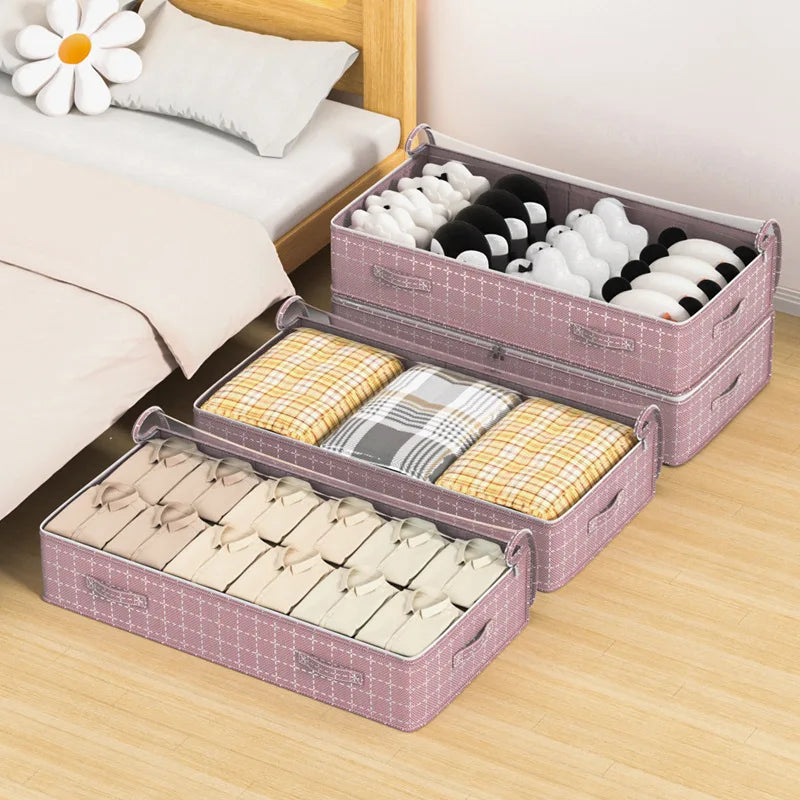 Under Bed Storage Bags – Large Capacity Organizer w/ Clear Window Under Bed Organizer Babs