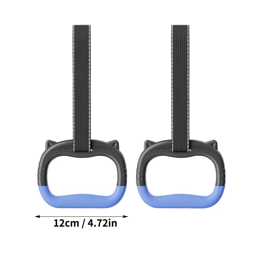 Kids Gymnastic Rings Set – Adjustable Home Fitness Training Kids Gymnastics Rings Babs Black