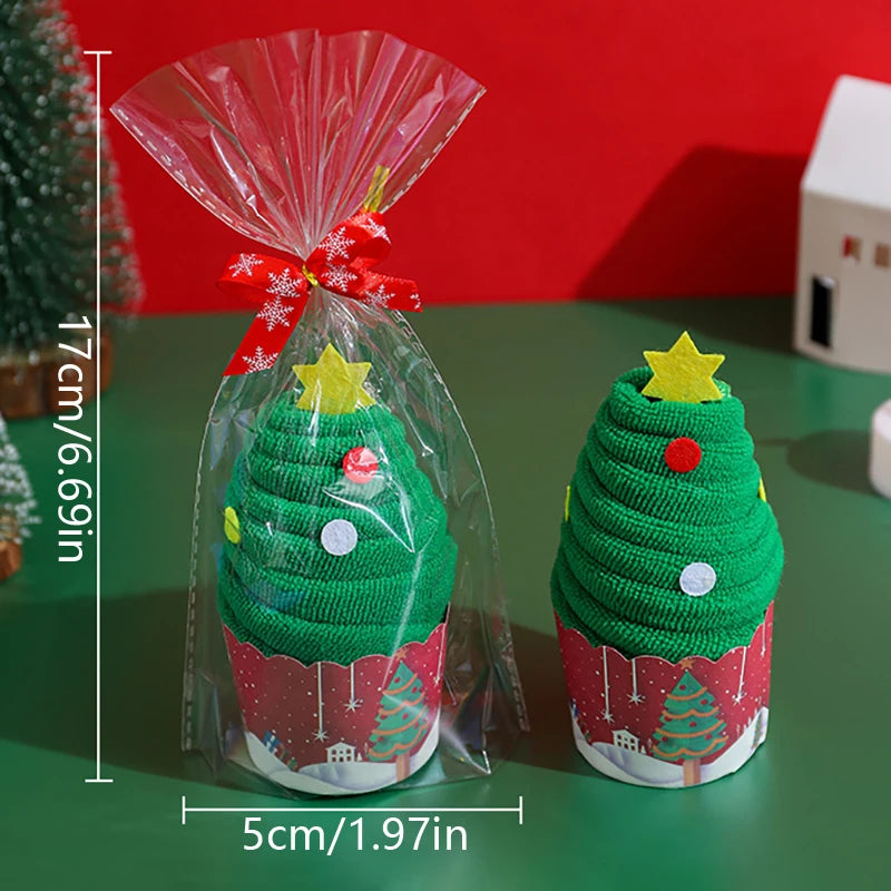 3-Pack Christmas Hand Towels – Santa, Snowman & Xmas Tree Holiday Hand Towels Babs