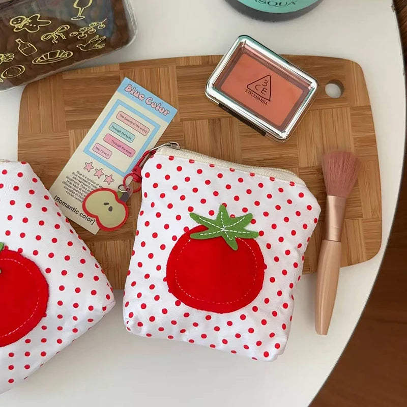 Red Tomato Coin Purse – Cute Korean Mini Pouch Bag Coin Purse Pouch Babs