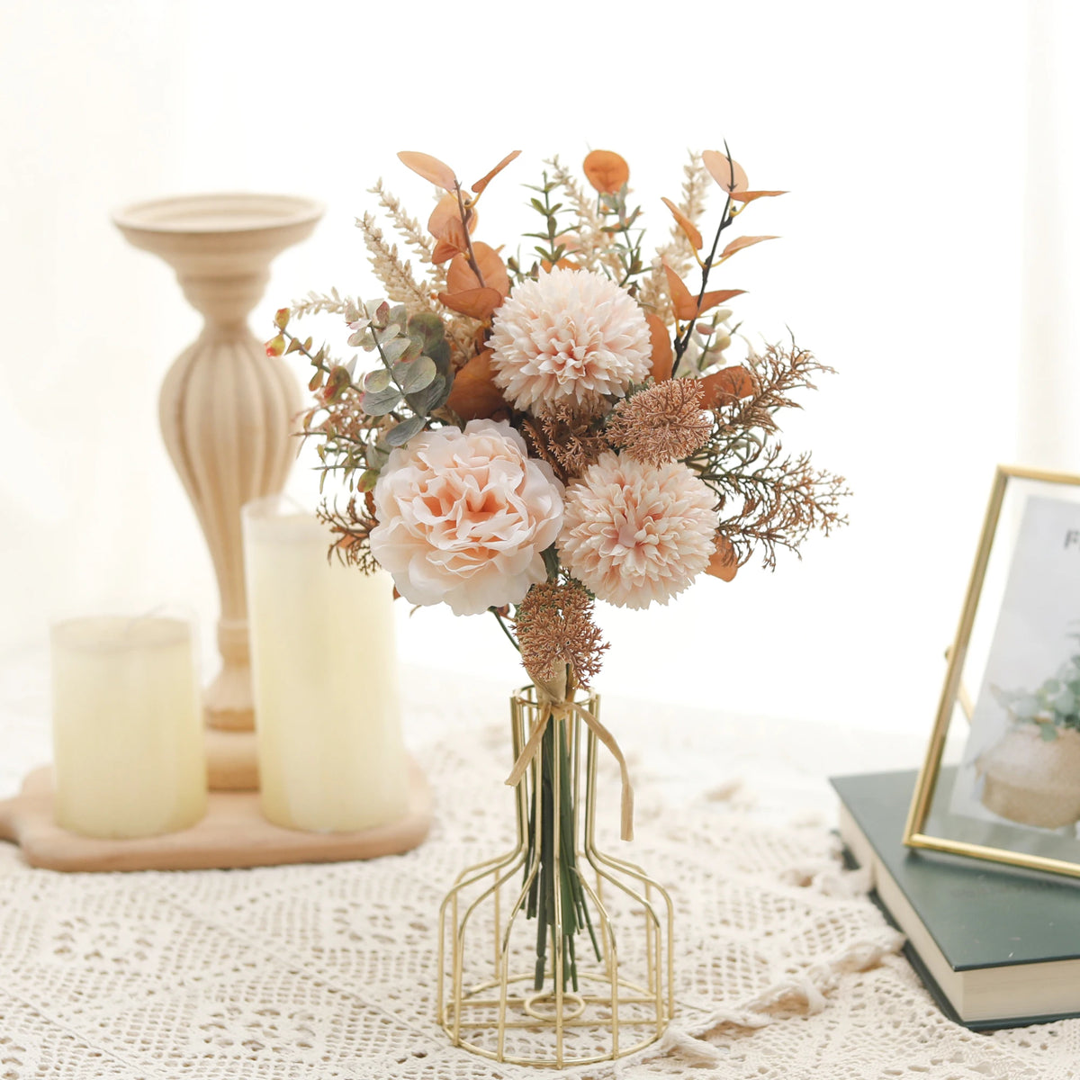 Silk Artificial Peony Dahlia Flowers – Wedding & Home Decor Artificial Silk Flowers Babs